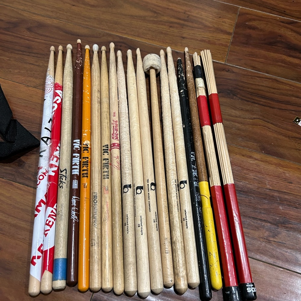 Large Hohner Drum Stick Bag with Drum Sticks, Used, Flaws